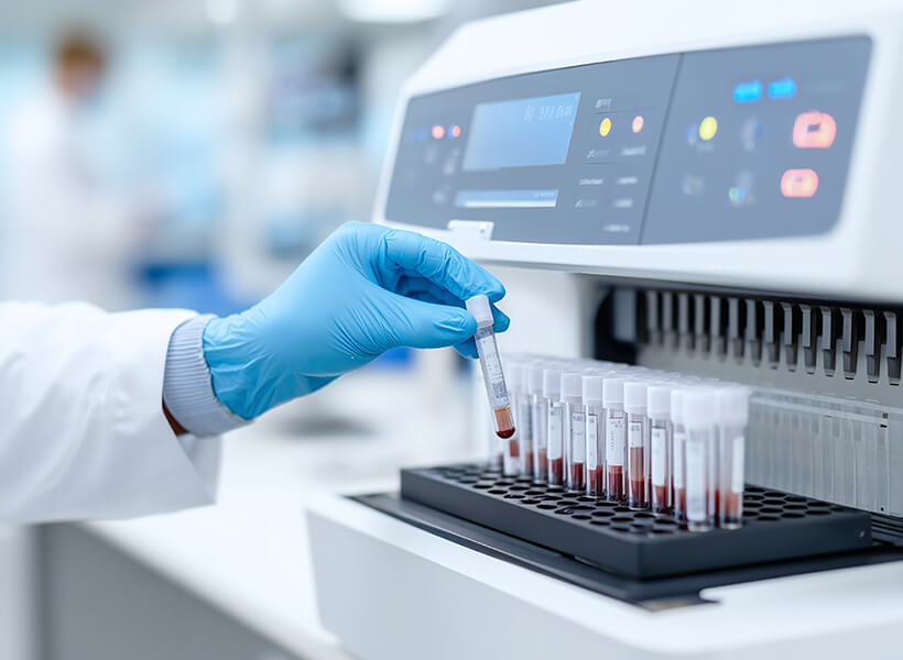 薬の副作用等も考慮した血液検査